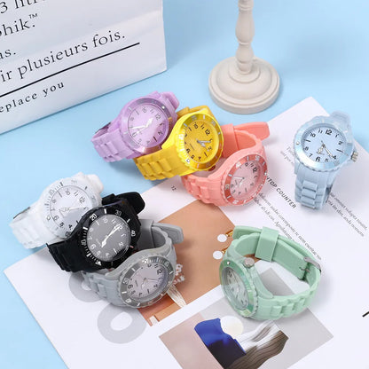 Quartz Watch - Waterproof Kids' Candy-Colored